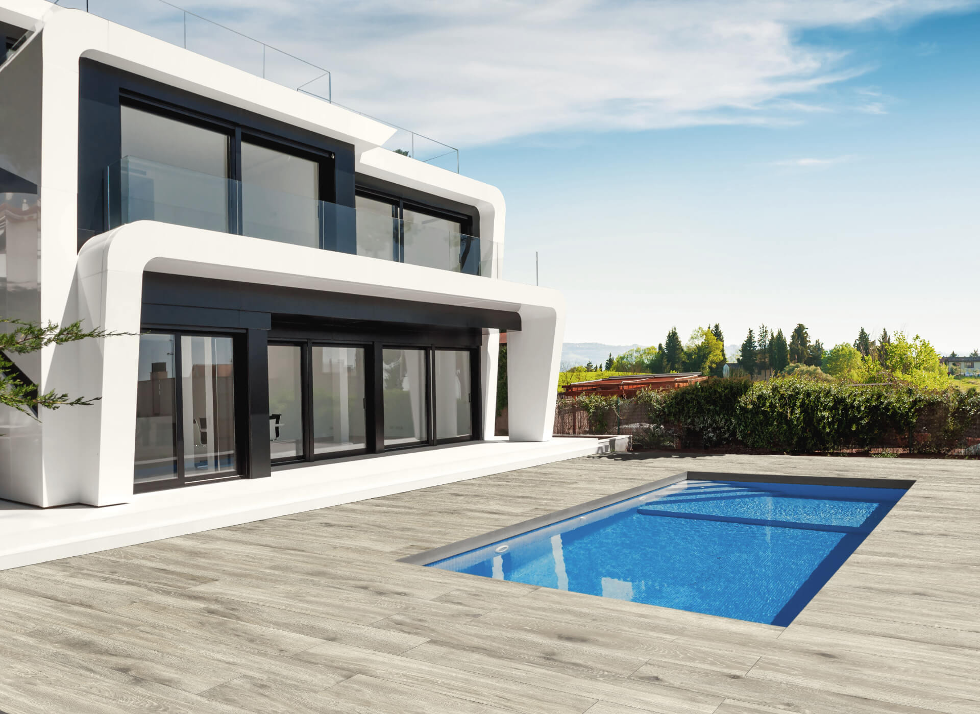 Placa ceramica DECK CENIZA 20X120 - Navarti